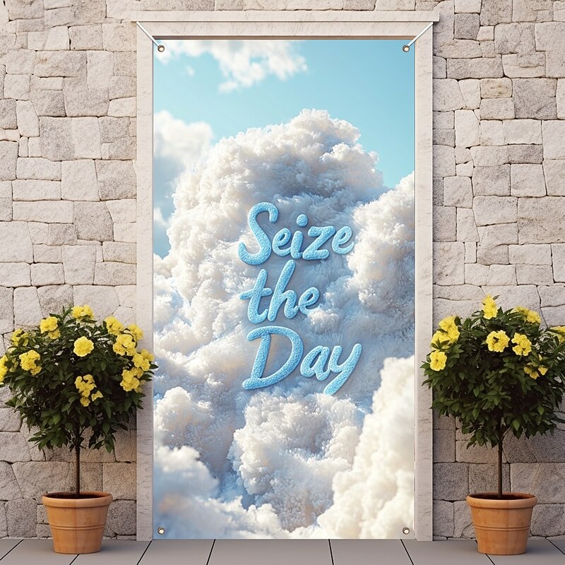 Inspirational Quotes Door Decorations Door Covers Door Tapestry Door Curtain Decoration Backdrop Indoor/Outdoor Door Banner for Front Door Farmhouse4