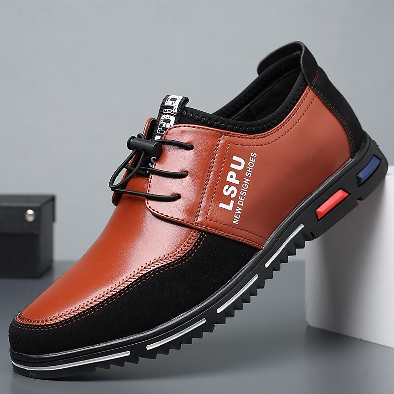 Men's Brown and Black Casual Sneakers with Contrast Panels – Fashion Lace-Up Shoes for Weekend, Travel & Urban Street Style2