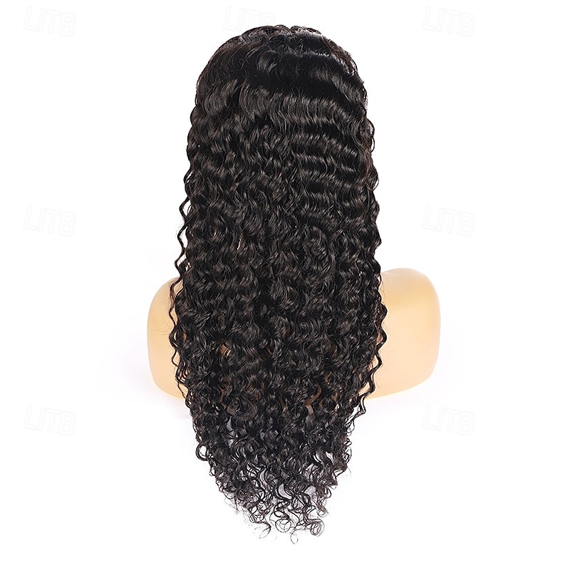 13*6 Natural Color Human Hair Lace Wig  Front Lace Deep Wave Human Hair 150% Density 14-28 Inches2