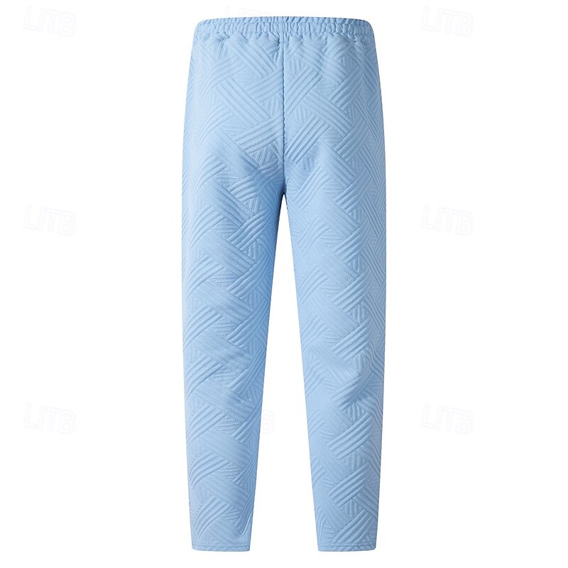 Men's Athletic Pants Sweatpants Joggers Trousers Pocket Elastic Waist Drawstring Plain Comfort Sports Outdoor Daily Fashion Casual Black White Micro-elastic3