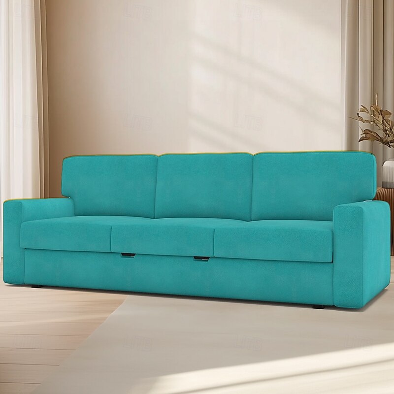 Sofa Cover Suitable For BÅRSLÖV Sofa Solid Color Quilted Velvet Slipcovers2