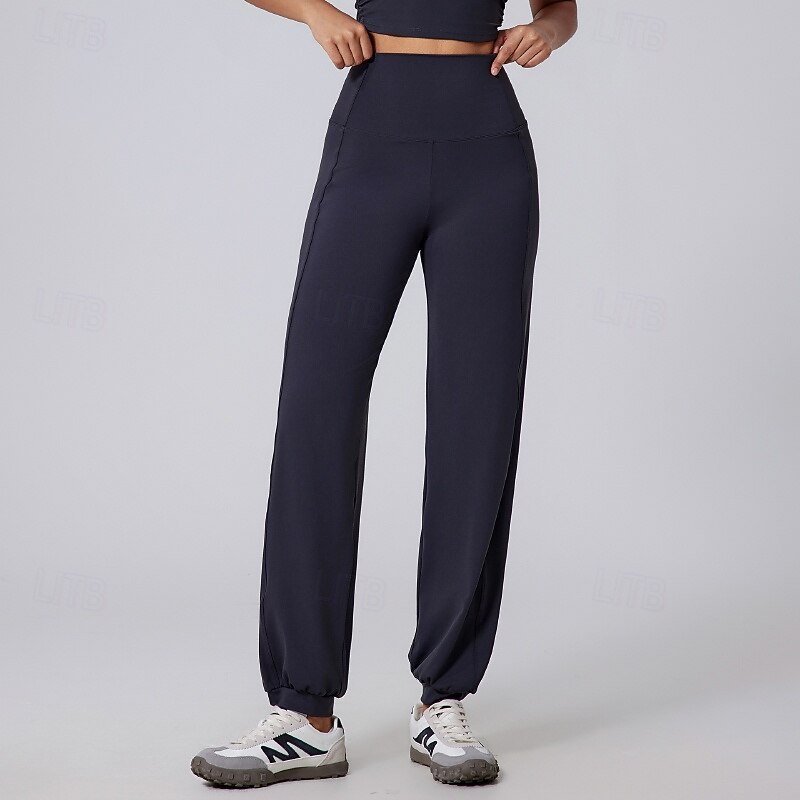 Women's pilates leggings fitness pants sport pants Pilates Running Fitness Pants Solid Color Dark Grey White Pink Fall Winter Sports Activewear Micro-elastic2