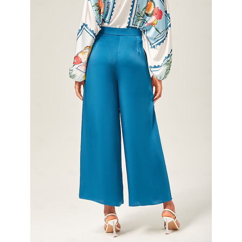 Solid color Wide Leg Pants2