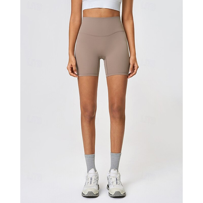 Women's fitness pants Pilates Pants Yoga Pants Lightweight High Waist Gym Pilates Zumba Bottoms Solid Color Violet Dark Pink Light Brown Sports Activewear2