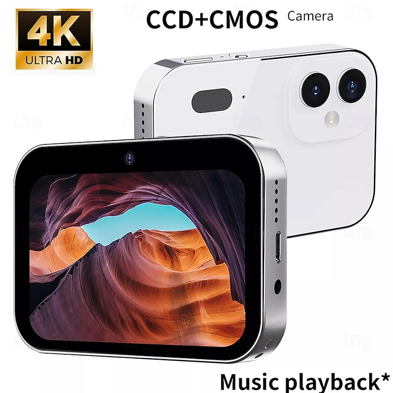 New 4K Digital Camera Night Vision Triple Lens 3Inch HD 64MP Touch Screen Entertainment Digital Camera OTG Transmission 3600mAh