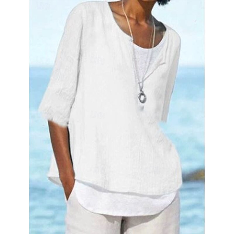 Women's Shirt Solid Color Plain Daily Casual Short Sleeve V Neck Notched Neck Crop Tops Daily Holiday Beach Wear Blush Pink Black White Yellow Sky Blue Summer Spring Fall3