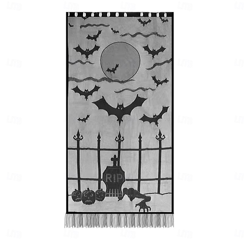 Halloween Door Cover Spooky and Festive Decoration for Indoor and Outdoor Use Features Ghosts, Pumpkins, and Halloween Themes Durable, Weatherproof Material Perfect for Parties and Trick or Treaters4