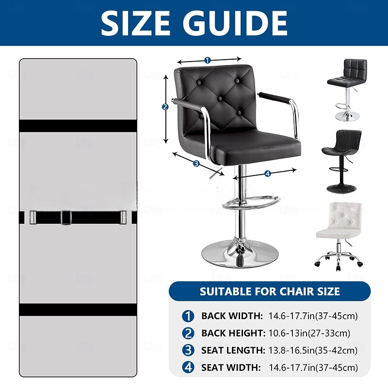 Waterproof Bar Stool Covers Durable and Stylish Furniture Protectors for Kitchens, Bars, and Outdoor Use - Easy to Clean and Maintain3