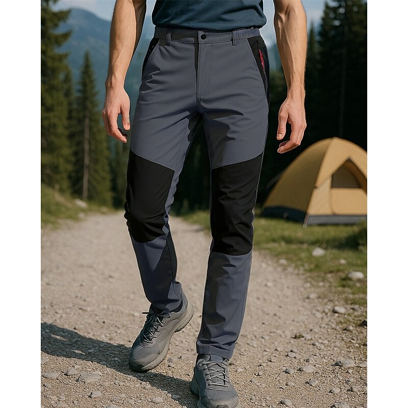 Men's Hiking Pants Trousers tracksuit bottoms Patchwork Summer Outdoor Regular Fit Waterproof Windproof Quick Dry Lightweight Pants / Trousers Elastic Waist Army Green Khaki Camping / Hiking Golf4