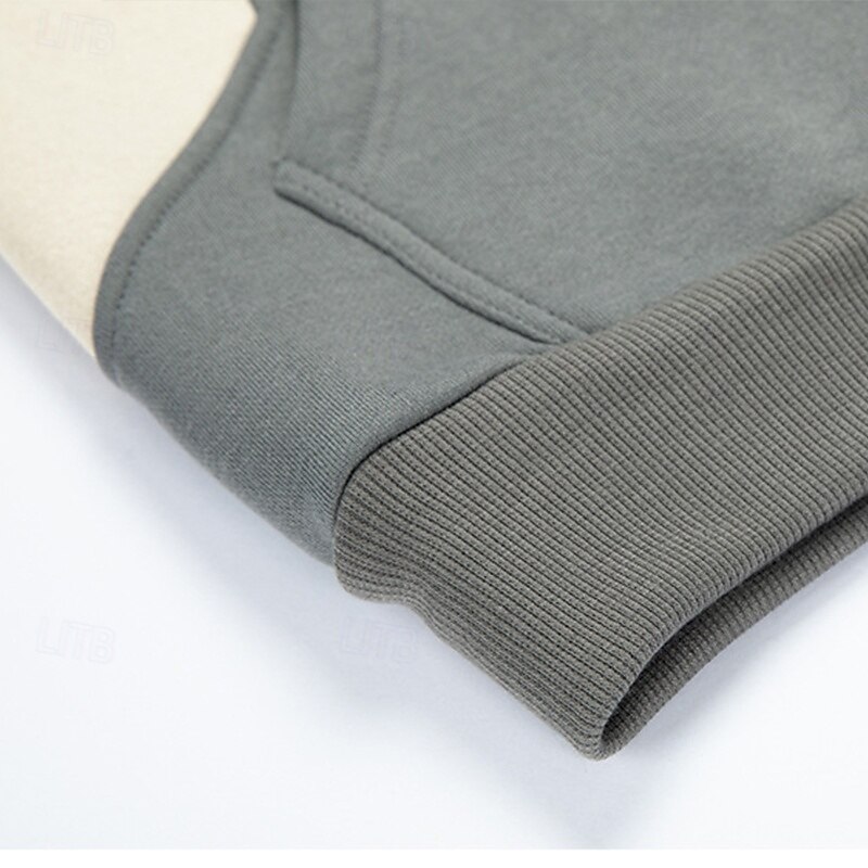 Men's Hoodie Pullover Hoodie Sweatshirt Tactical Hoodie Tactical Army Green Blue Gray Hooded Color Block Zip Up Front Pocket Sports & Outdoor Casual Daily Streetwear Cool Sportswear Fall & Winter4