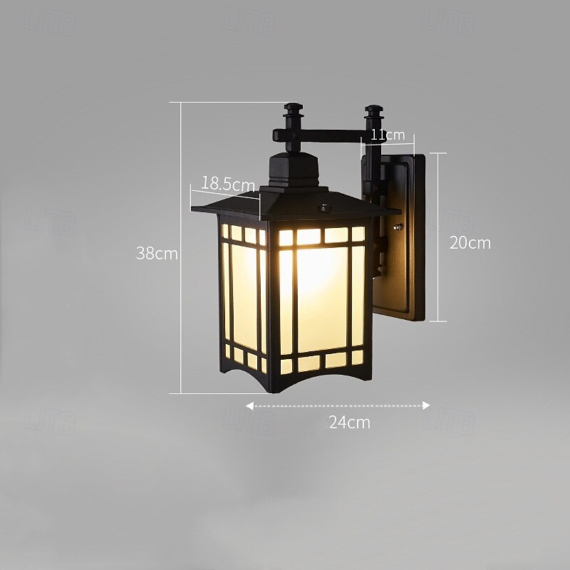 Outdoor Light Fixtures Wall Mount Aluminium Waterproof Exterior Wall Lantern, Anti-Rust Outside Black Wall Sconce Porch Lights for House Garage, Doorway 85-265V3