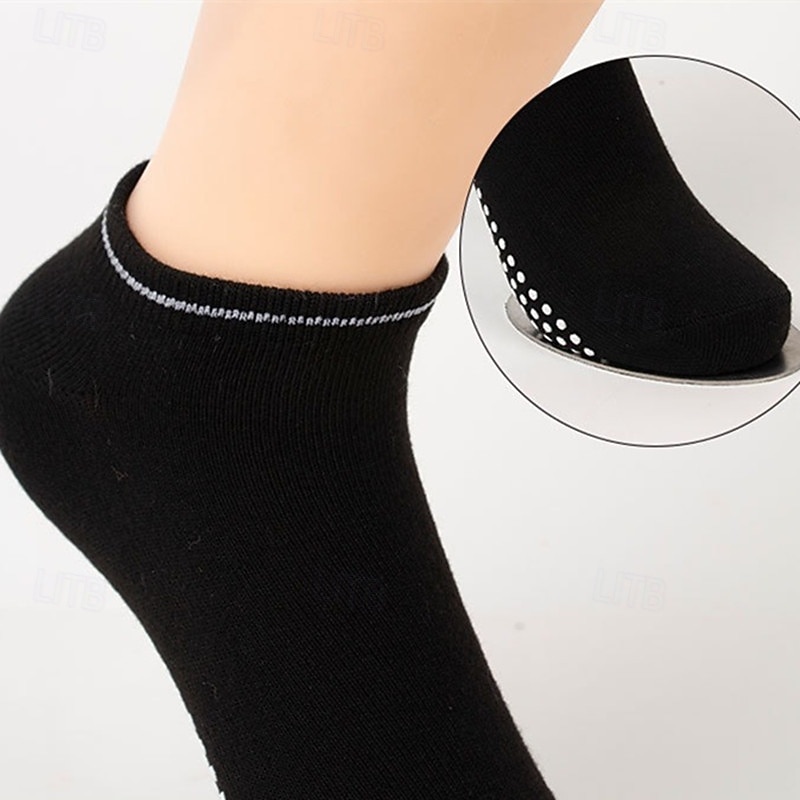 5 Pairs Grip Pilates Socks, Non-Slip Yoga and Ballet Socks with Anti-Skid Dots, Athletic Floor Socks for Barre, Dance, Workout, and Home3