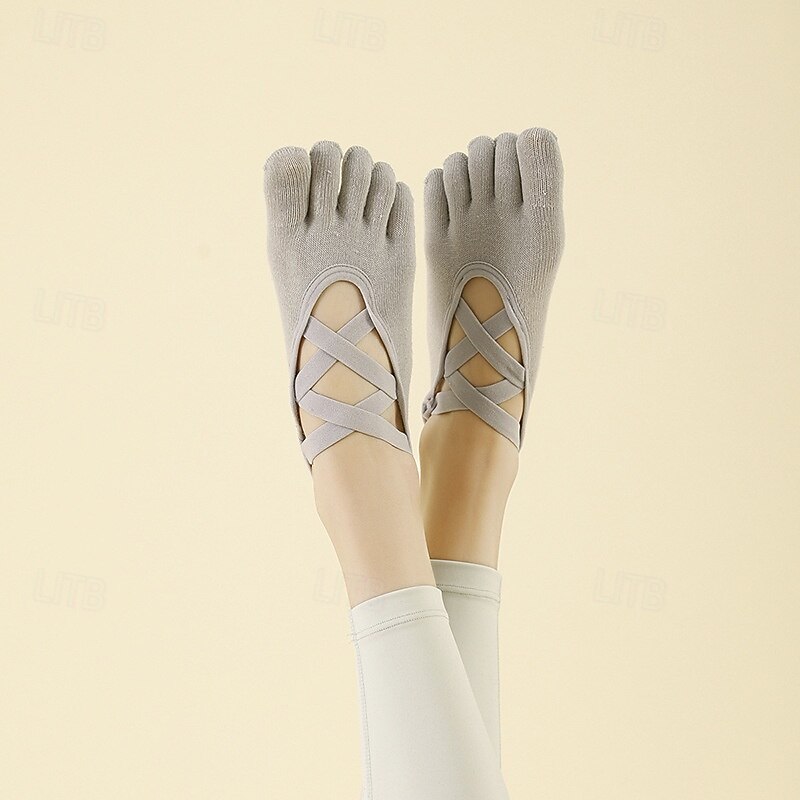 Women Five Toes anti-odorant anti-friction Sweat-absorbent Floor Socks For Pilates Dance4