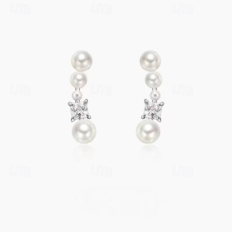 Women's Stud Earrings Tropical Joy Stylish Earrings Jewelry Silver For Party2