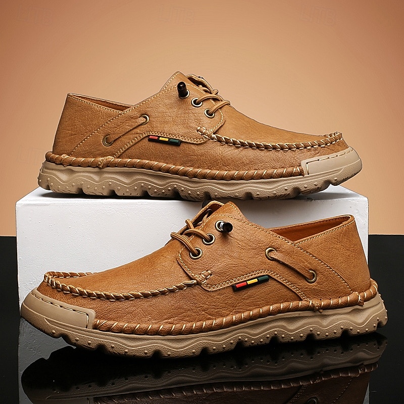 Men's Tan Outdoor Sneakers with Mesh Upper, Cushioned Insole and Durable Rubber Sole for Sports, Hiking and Active Outdoor Adventures3