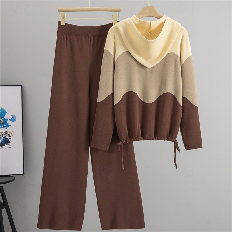 Women's Tracksuit Sweatsuit Activewear Set Pocket Color Block Clothing Suit Fall Black Red Gym Workout Sports Thermal Warm Windproof Soft Long Sleeve Sport Activewear Micro-elastic Regular Fit2