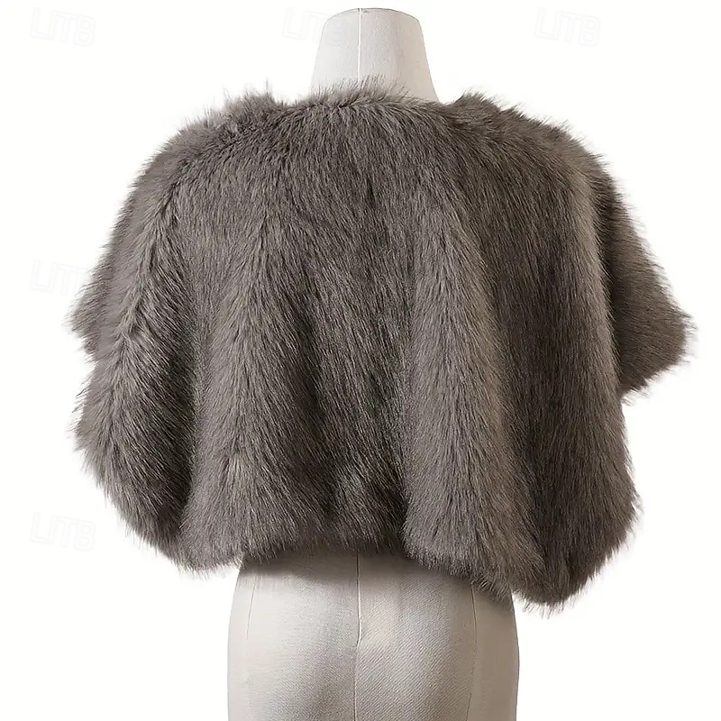 Retro Vintage Medieval Masquerade Faux Fur Shawl Viking Fancy Dress Women's Viking Carnival New Year Masquerade Party & Evening Adults' Shawl Fall & Winter2