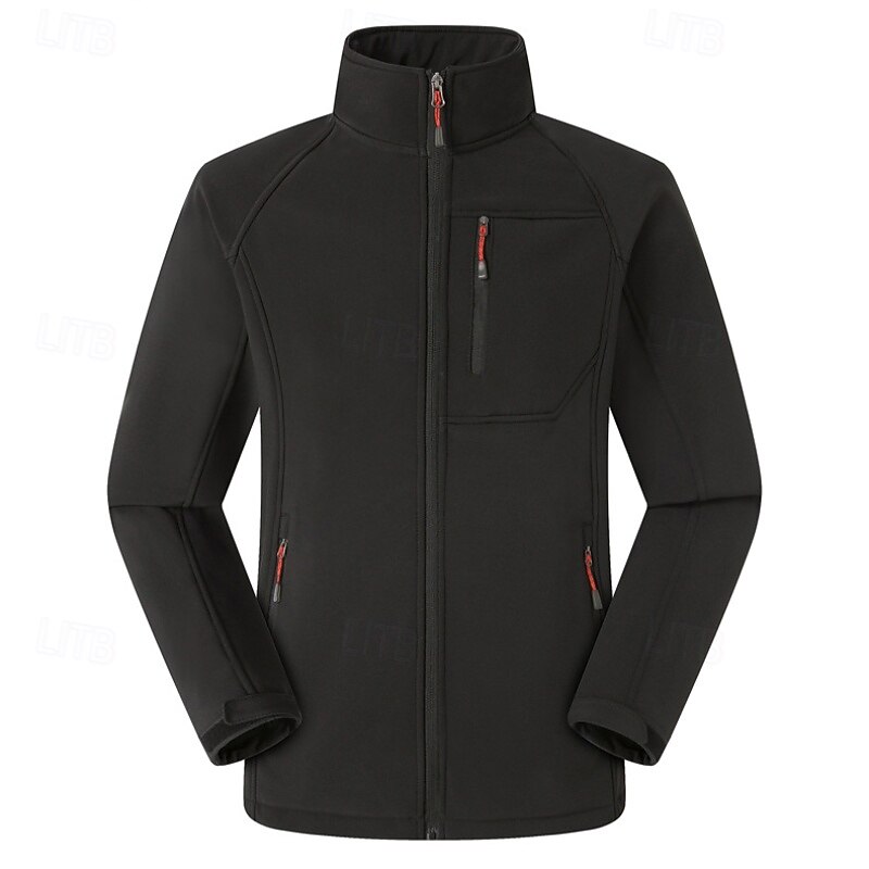 Men's Hiking Jacket Hiking Fleece Jacket Winter Outdoor Thermal Thick Winter Fleece Jacket Black Red Dark Navy Royal Blue Grey3
