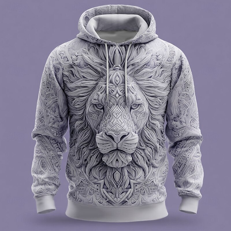 Men's 3D Hoodies Sweatshirt Cool Party Long Sleeve Crew Neck Club Streetwear Yellow Pink Drawstring 3D Fall Winter Designer2