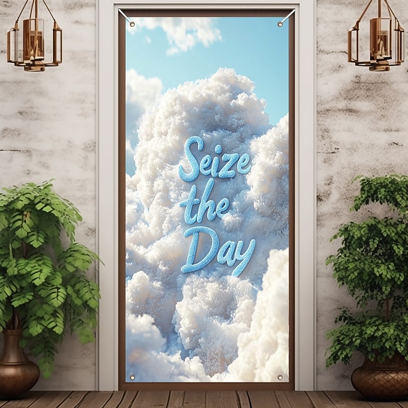 Inspirational Quotes Door Decorations Door Covers Door Tapestry Door Curtain Decoration Backdrop Indoor/Outdoor Door Banner for Front Door Farmhouse3