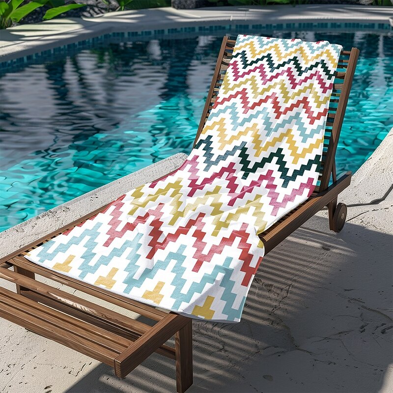 Soft and Absorbent Beach Towel - Lightweight, Quick-Dry, Sand-Free Design for Beach, Pool, and Travel4