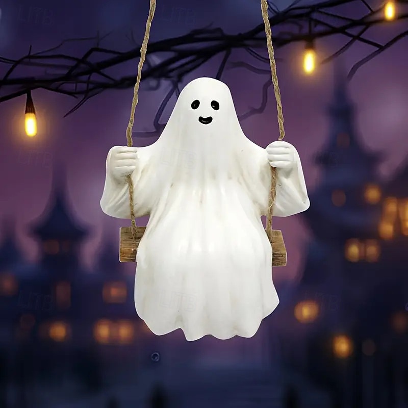 Spooky Swing Resin Decorations - Perfect for Halloween Garden and Home Decor  No Power Required