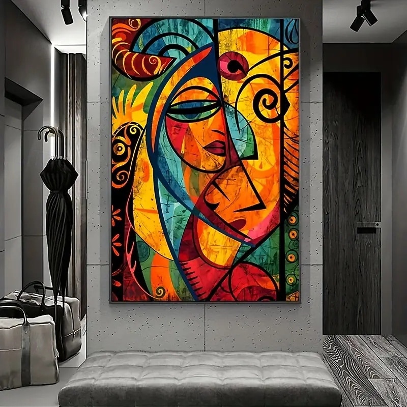 1pcs Modern African Pop Culture Art Print Unframed Mixed Pigments Canvas Painting No Electricity Required Living Room and Bedroom Wall Decor3