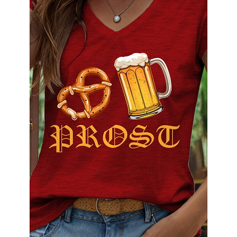 Oktoberfest Women's Camisole Tank Top Graphic Letter Vintage Stylish Classic Sleeveless Short Sleeve V Neck Regular Tops Daily Vacation Wear Print Black White Red Blue Purple Summer Spring3