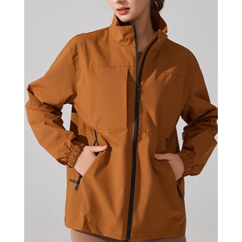 Women's Outdoor Jacket Hiking Jacket rain coat Outdoor Waterproof Sun Protection Windproof Quick Dry Hiking Outfits Hiking Clothes Autumn / Fall Jacket Running Camping / Hiking / Caving Solid Color4