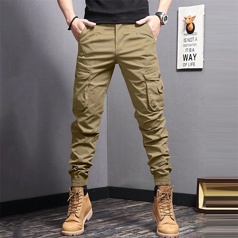 Men's Cargo Pants Hiking Pants Trousers Hiking Trousers Outdoor Regular Fit Waterproof Windproof Quick Dry Lightweight Pants / Trousers Pocket Black Army Green Camping / Hiking Golf Running S M L XL3