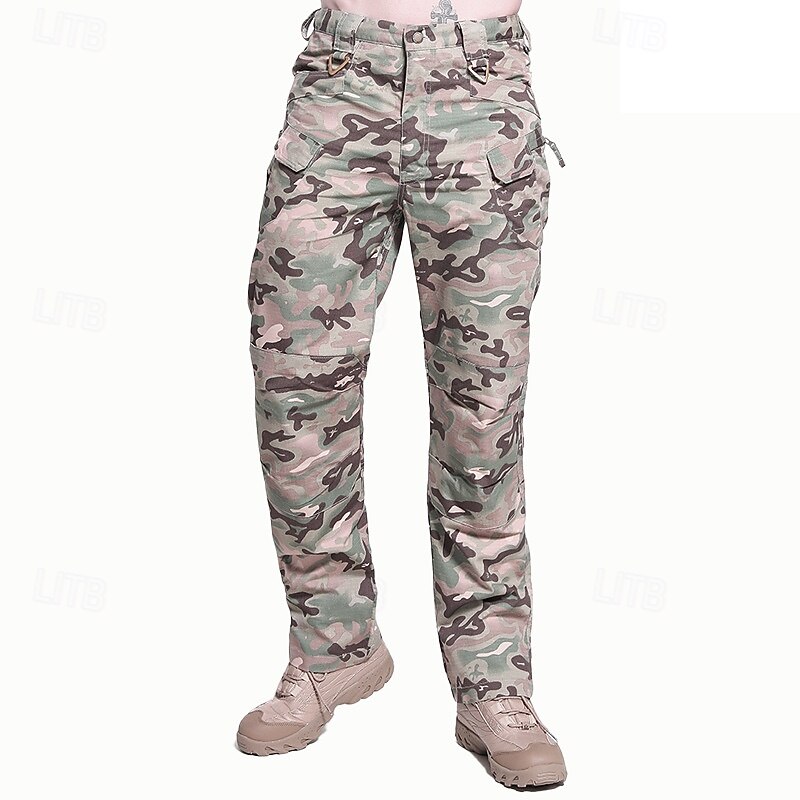 Men's Cargo Pants Hiking Pants Trousers Hiking Trousers Camouflage Outdoor Regular Fit Waterproof Quick Dry Lightweight Breathable Pants / Trousers Pocket Elastic Waist Yellow Dark Navy Camping4