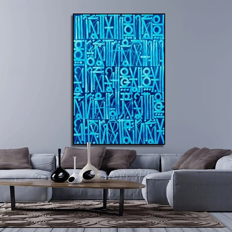 Oil painting Hand painted paintings Large Abstract Canvas Art Blue Minimalist Abstract pop art Painting Nordic Abstract street art Painting Living Room Abstract Painting Boho Abstract Wall Art3