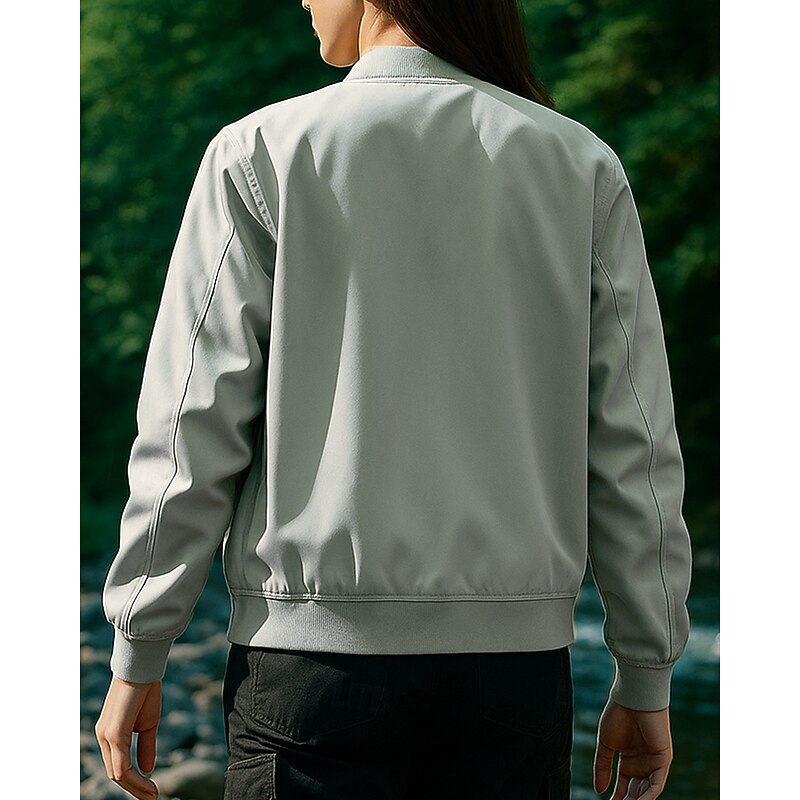 Women's Hiking Jacket Raincoat Sport Jacket Outdoor Waterproof Windproof Quick Dry Lightweight Hiking Outfits Hiking Clothes Spring Autumn / Fall Jacket Tennis Golf Running Solid Color Black Navy2