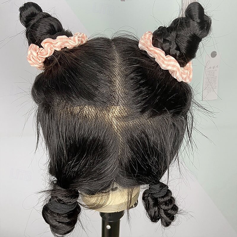 Full Lace Human Hair Wig Natural Color Straight Hair Wig 150% Density4