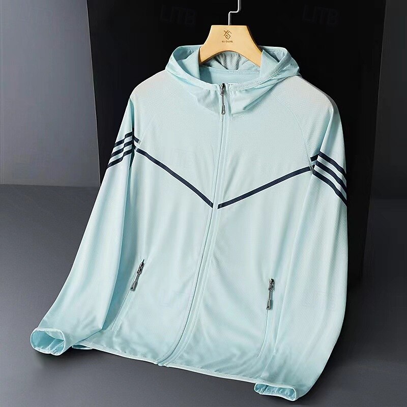 Women's Running Jacket Outdoor Jacket Full Zip Long Sleeve Outerwear Athletic Stripes Sun Protection Quick Dry Lightweight UV Cooling Tennis Golf Running Sportswear Activewear White Pink Purple3