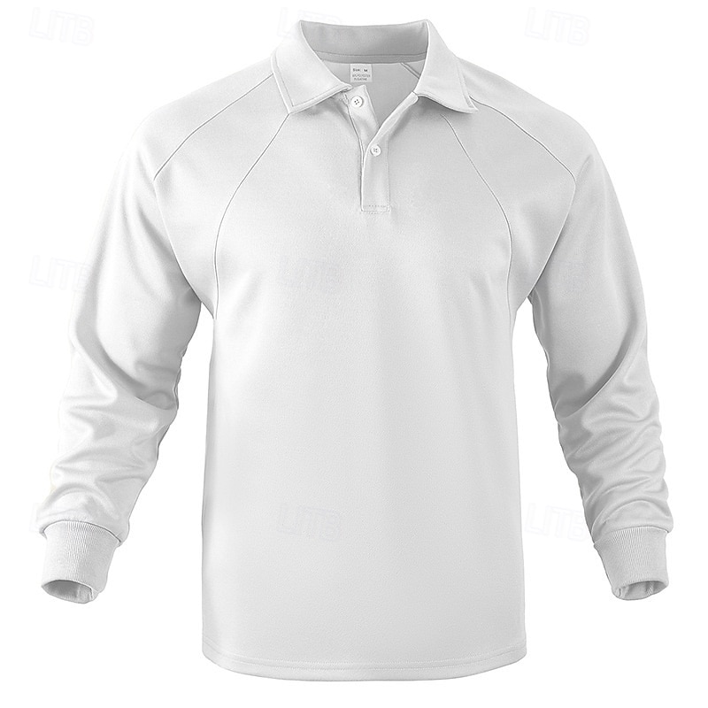 Men's Polo Sweatshirt Button Up Hoodie Black White Green Khaki Gray Lapel Plain Patchwork Sports & Outdoor Casual Daily Streetwear Cool Designer Spring &  Fall Clothing Apparel Hoodies Sweatshirts3