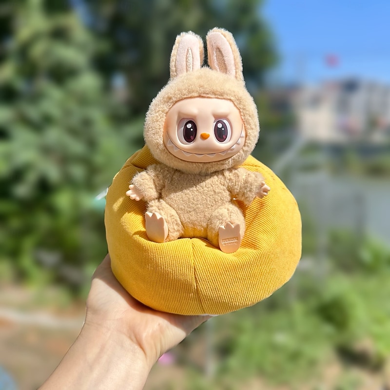 Mini Sofa for 17cm Vinyl Doll (NO DOLL) Soft Lazy Miniature Couch for Dollhouse Cute Furniture Decoration for Dolls Room Mini Sofa Accessories for Display or Collection2