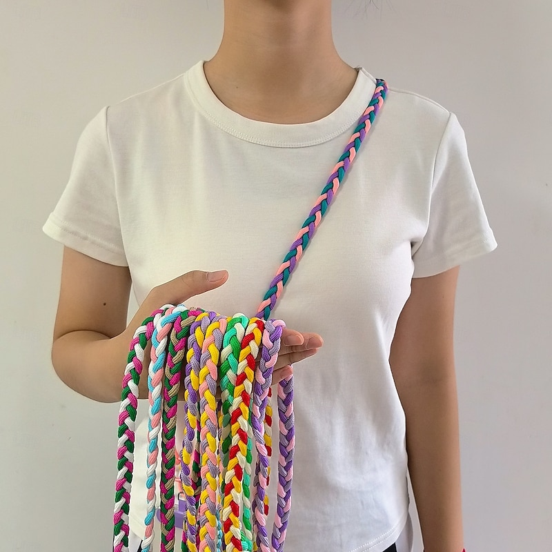New fashionable colorful woven unisex mobile phone hanging rope with adjustable crossbody and multifunctional long rope hanging rope4