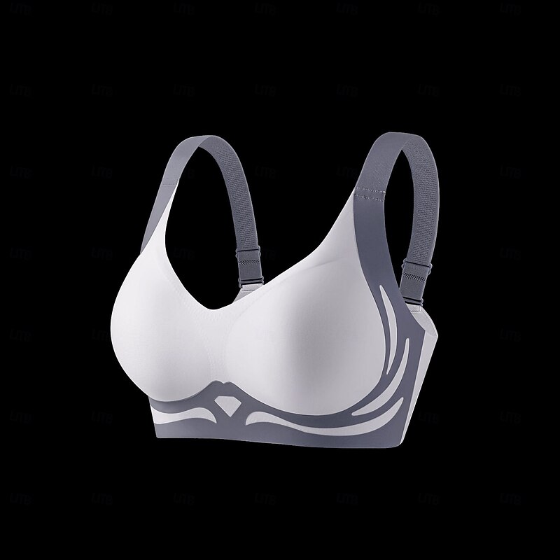 Women's Sexy Lingerie Bra BacklessNightwearNylon Spandex Color Block Solid Colored Black Light Green Dusty Blue Beige3