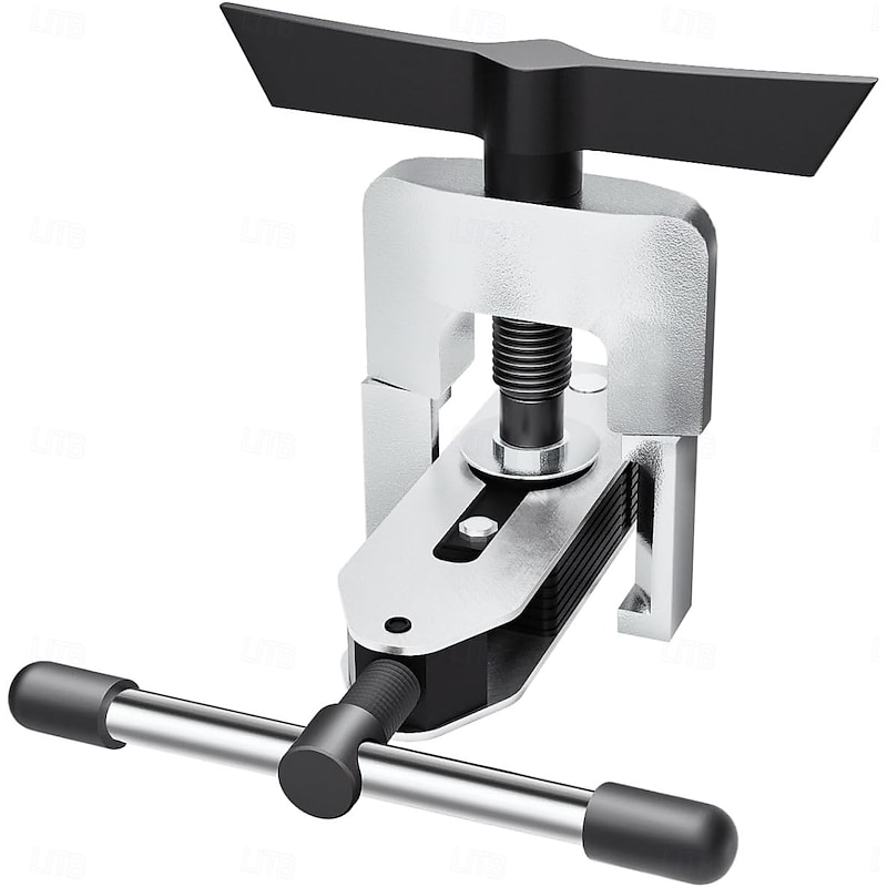 Eccentric Flaring Tool, HVAC Kit for 3/16-5/8 inch Pipes and Tubing, Brass, Aluminum, Copper, Flare Tool Kit with SAE 45 Degree Angle Cone for HVAC Gas Cooling Brake Line