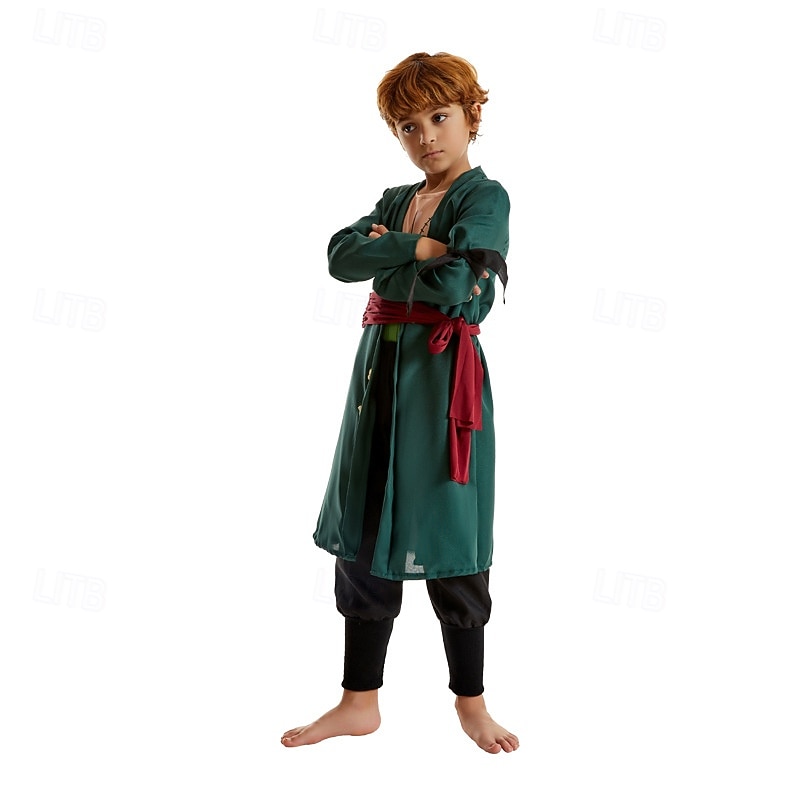 Pirate Roronoa Zoro Anime Outfits Costume Cosplay Suits Halloween Carnival World Book Day Performance Educational Dress Up School Event Dress Up Pants For Boys' Kid's3