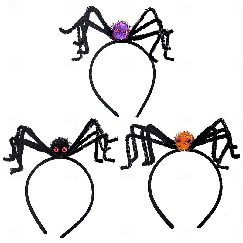 Halloween Spider Headband with Fuzzy Pom Poms, Funny Costume Hair Accessory for Party, Masquerade, Trick or Treat, Prank & Performance Prop4