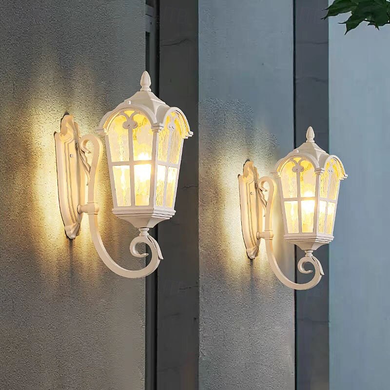 Farmhouse Outdoor Light Fixtures Wall Mount Round Base Front Porch Lighting Matte Antique Bronze Wall Sconces Waterproof Exterior Wall Lanterns for Patio House Backyard Door2