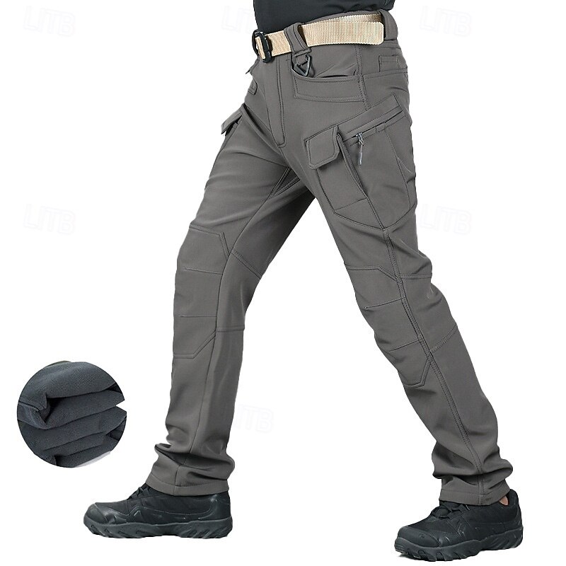 Men's Cargo Pants Hiking Pants Trousers Hiking Trousers Hiking Rain Pants Outdoor Regular Fit Waterproof Windproof Quick Dry Lightweight Pants / Trousers Pocket Elastic Waist Black Army Green Camping2