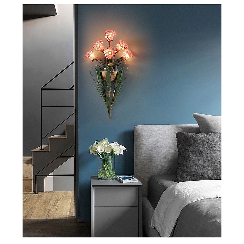 LED Wall Lamps Glass Metal  Warm White Light Wall Sconces Modern Contemporary Style Living Room Bedroom Dining Room Metal Wall Light2