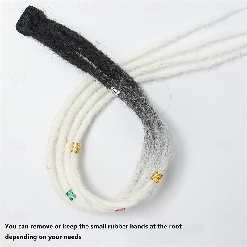 Dreadlock Extensions with Clips 24 Inch Ombre Clip In Dreads Handmade 3Pcs Crochet Loc Extensions3