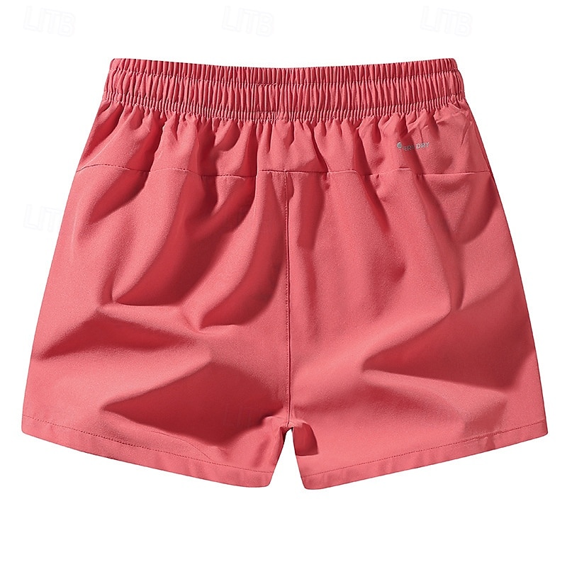 Men's Running Shorts Pocket Elastic Waistband Bottoms Athleisure Gym Workout Quick Dry Breathable Running Yoga Regular Fit Sportswear Activewear Solid Colored Red Blue Green3