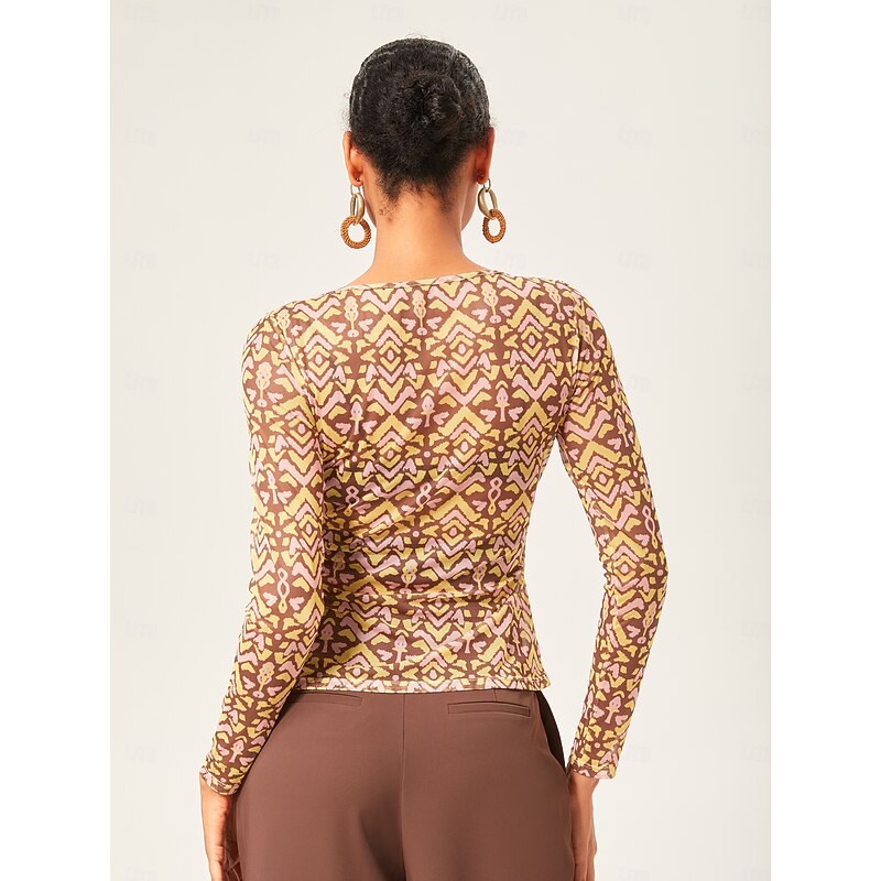 Vintage V-Neck Stretch Base Layer Top4