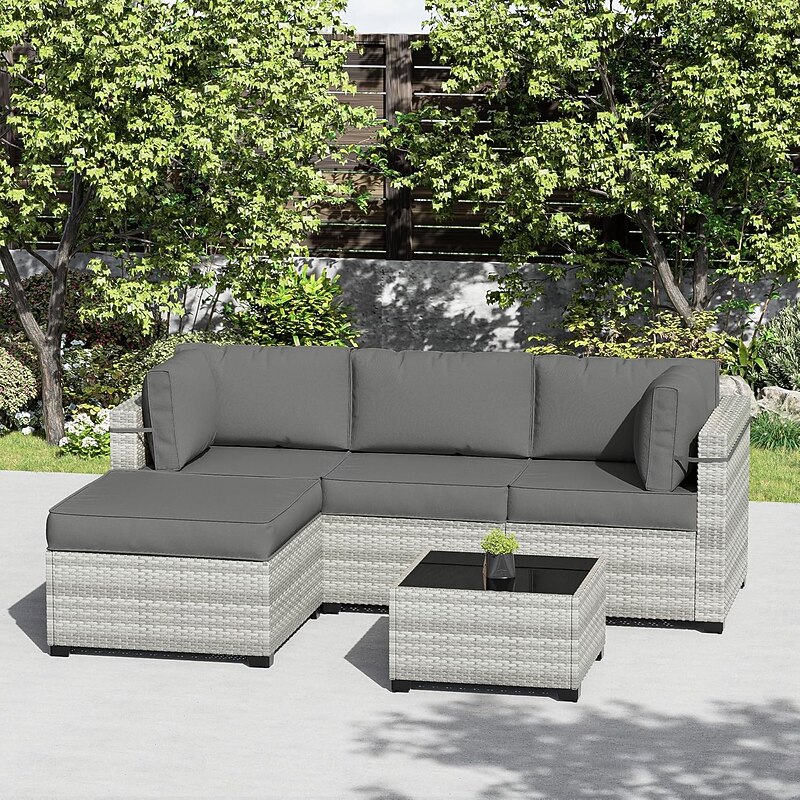 9 Pack Patio Cushion Covers Outdoor Patio Cushions Covers Replacement  Include 5 Backrests and 4 Cushions Waterproof with Zipper for 9pcs Patio Furniture Set Covers Only3