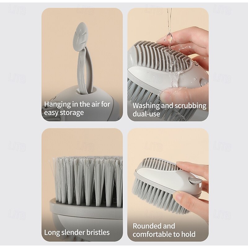 2pcs Laundry Brushes, Shoe Upper Brush, Multi-Functional Cleaning Brush, With Hanging Feature3